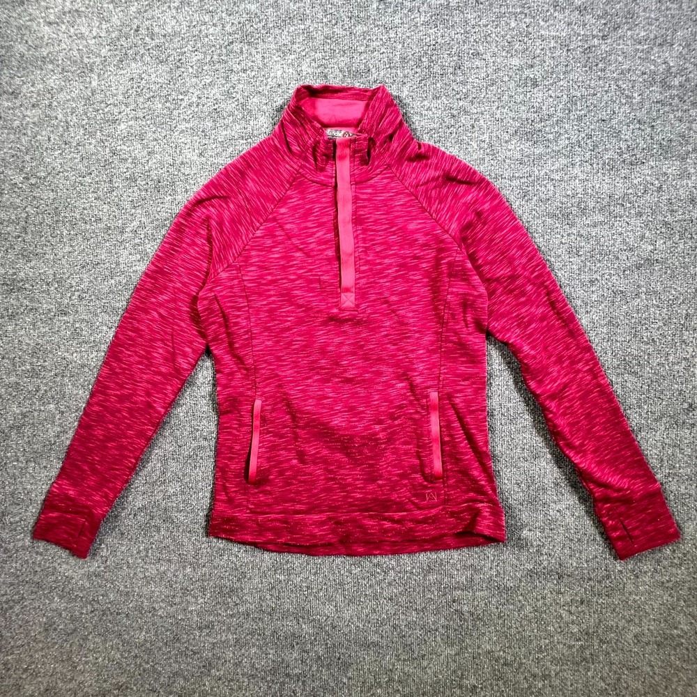 Avalanche Outdoor Supply Sweatshirt Womens Small Pink Space Dye Thumbhole Sleeve